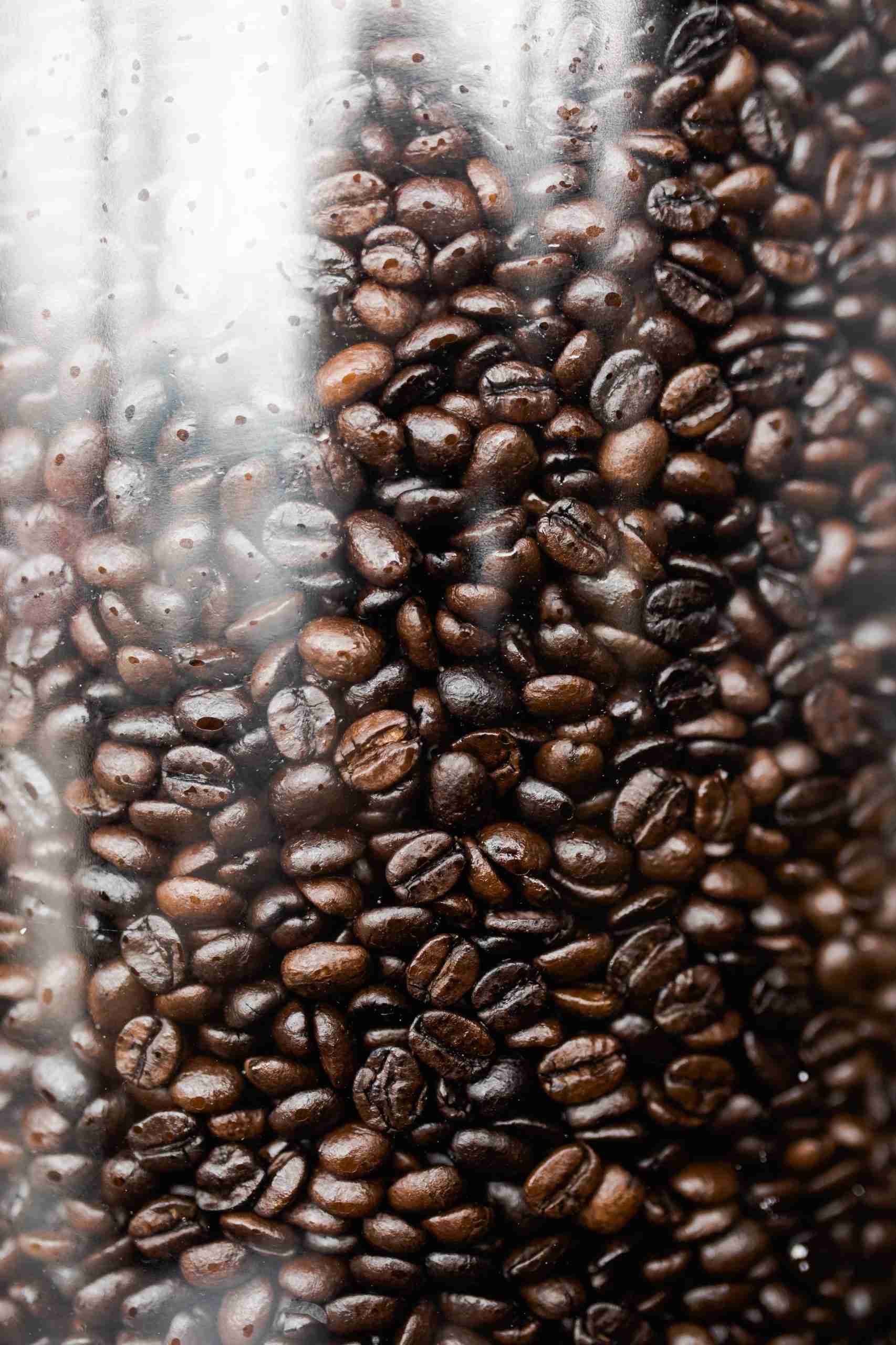 coffee beans in a jar