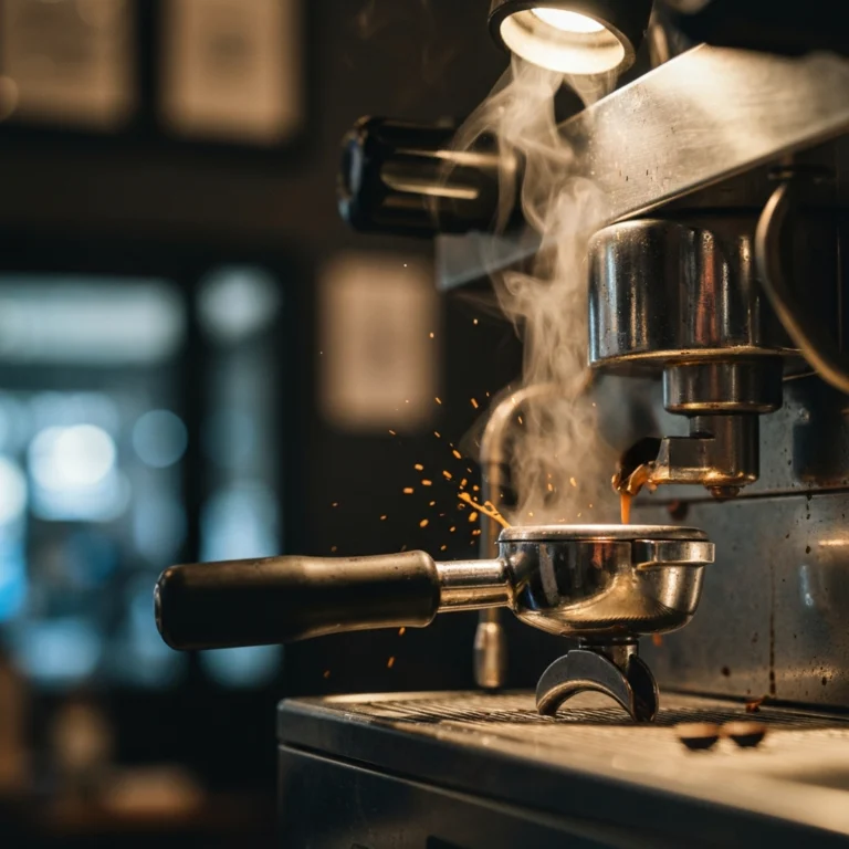 why espresso sprays during brewing