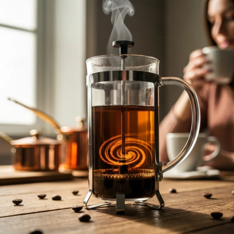 why french press has mud at bottom